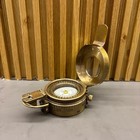 Vintage Solid Brass Wwii Military Prismatic Compass British Nautical Navigation