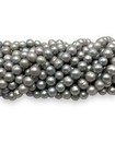 1 2mm Hole Silver Color Fresh Water Pearl Off Round Beads Size 10-11mm 14   Strd