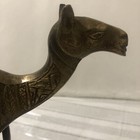 Vintage Egyptian Etched Brass Camel Antique figurine  8 In Long 6 In Tall
