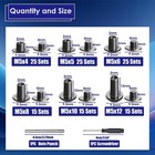 120pcs Chicago Screws For Leather Carbon Steel For Leather Repair 6 Sizes   
