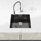 Stainless Steel Kitchen Sink 23x19 Inch Single Bowl Undermount Handmade Black