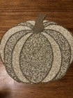 Fall Thanksgiving 15    Gold Beaded Pumpkin Placemat Centerpiece - Set Of 4