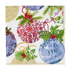 Caspari Porcelain Ornaments Paper Cocktail Napkins - 20 Per Package 1