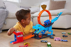 Hot Wheels City T-rex Chomp Down Track Set Knock Out The Giant Dinosaur 1 64 Car