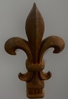 Cast Iron Fleur De Lis Fence Finial 5 25  Gate Post Topper Fits 1 2  Tube
