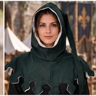 Medieval Knight Liripipe Hood With Bottom Design Cap Style Headwear For Hellowen
