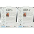 Stasher Clear Reusable Food Storage Bags  2-piece Set  8 5 x 10 25x 1 5 