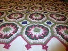 Handmade Crochet Afghan Vtg Granny Square Quilt Couch Lap Bed Blanket Knit Throw