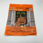 Halloween Pumpkin Decoration Window Cover Jack O Lantern Spider Welcome 30x48