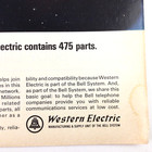 Blue Rotary Phone Vintage Print Ad 1965 Western Electric Bell System 475 Parts