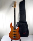 Fender Deluxe Jazz Bass 24-fret Qmt 4-string Bass W bag  Seymour Duncan Pickups 