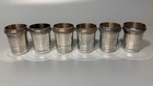6 Vintage Kiddush Cups Cups - Neoclassical Beaded Rim