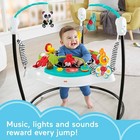Baby Bouncer Pink Petals Jumperoo Musical Activity Center With Lights Sounds