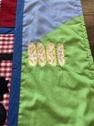 Vintage 36x39 Handmade Baby Quilt Blanket Appliqu   Embroidery 3d Lace Pocket Oak
