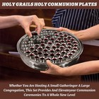 Communion Tray Set  1 Stainless Steel Bread Tray  wells    72 Stainless Steel   