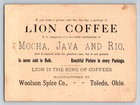 Trade Card Woolson Spice Lion Coffee Country Church Scene With Snow  P220