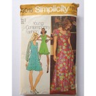 70s Sewing Pattern Slimming Long Or Short Dress Vtg Sz 16 B38 Simplicity 5015
