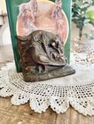 Vintage Set Of 2 Bronze Brass Metal Hunting Pointer Dog Pheasant Bookends
