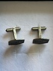 Sterling Silver Vintage Dad Cuff Links Engraved Face Monogram