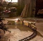 Brass Train Set Hearth   Hand With Magnolia New