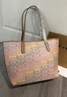 Coach City Tote Rainbow Signature Canvas Cda93 Sand Multi Large Shoulder Tote