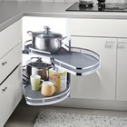 2 Tier Adjustable Blind Corner Cabinet Pull Out Organizer For 26   30 36 Cabinet