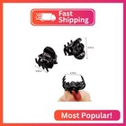 50 Pcs Mini Hair Claw Clips    Bangs Strong Grip Multifunction Clamp Clips   black