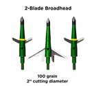  207 Broadheads  100 Grain  2 0    Cut  Green  3-pack   2-blade Hunting Broadhe   
