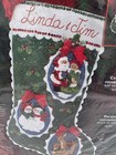 Bucilla Felt Stocking Kit 85012 Romantic Couples 18 Inch Christmas Vtg Read
