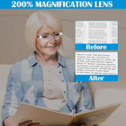 200  Magnifying Glasses With Light usb Rechargeable Led Lighted Gray