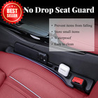 No Drop Car Seat Gap Filler Seat Guard Crevice Blocker Organizer 1 Pair Black