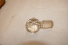 Vintage Clear  Faceted Ball Shaped Glass       Decanter bottle Stopper Only