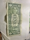 Miscut 2021 Washington One Dollar Bill Error Note - Misaligned Print  1 Currency
