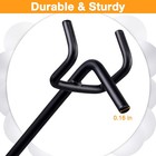 100 Pcs 8 Inch Black Peg Board Shelving Hooks Stainless Steel Storage Pegs