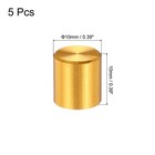 5pcs Potentiometer Knob Knurled Shaft Golden 10mmx10mm Volume Control Knob
