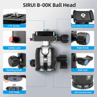 Camera Tripod Ball Head  10kg 22 05lbs Loading Capacity  360  panning Base  Alumi