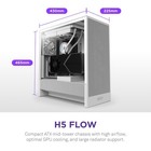 Nzxt - H5 Flow 2024 Compact Atx Mid-tower Airflow Pc Case - White