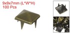 100 Pcs Pyramid Rivets For Clothing  9mm 4-jaw Square Rivets  Bronze