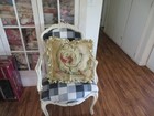 Gorgeous Art Deco Aubusson Needlepoint Pillow W Petit Point Pillow Cover Nwot  2