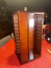 Vintage Bombay Company Wooden 48 Cassette Tape Rotating Rack Spinning Tower