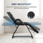 Adjustable Black Massage Chair stool Table Tattoo Facial Bed Barber Salon Spa