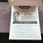 1959 Gmc Accessories Order Pad - May - Gm Dealership Truck Bumper Cab Roof Clock