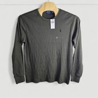 Polo Ralph Lauren Men Custom Slim Waffle Knit Long Sleeve Thermal Shirt Olive Xl