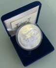Nepal Rs 1000 Snow Leopard 5oz 65mm Proof Silver Coin Km 1036 Rare W box Coa Unc