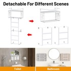 Towel Racks For Bathroom Wall Mounted  4 Tire Bath Towel Storage - With 2 Pac   