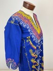 Vintage Royal Blue Kaftan Djellaba Maxi Dress Multicolor Embroidery S m Boho