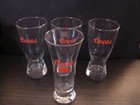 Lot Of 4 Vintage Coors Banquet    Pilsner Clear Beer Glasses