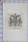 1756 Antique Print Family Crest Coat Of Arms Cecil Earl Of Salisbury