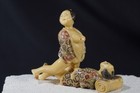 Japanese Erotic Shunga Style Netsuke Figurine Hand Carved Resin Coup  njl030389 