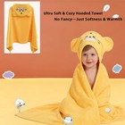 Sunset Yellow Toddler Hooded Bath Towel 27 5x55 Inch Absorbent Bathrobe